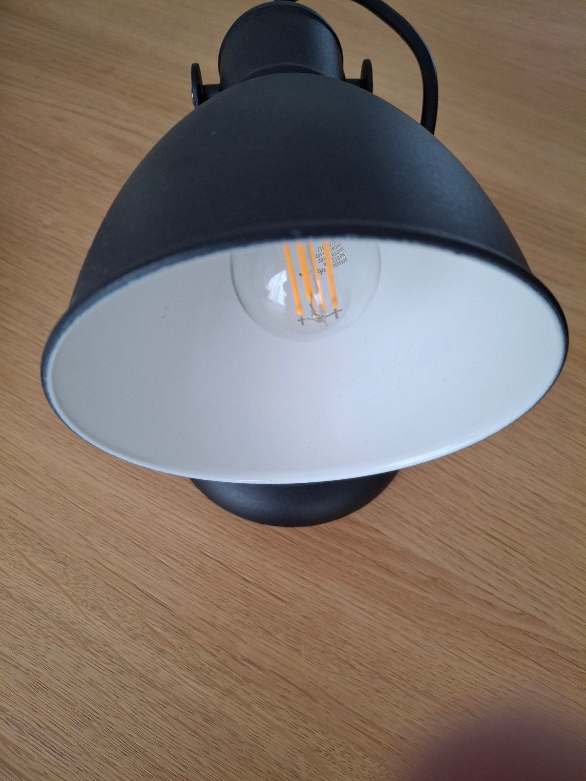 Zwarte wandlamp met verstelbare spot, Ophalen, Gebruikt, Zwart, E27 (groot)