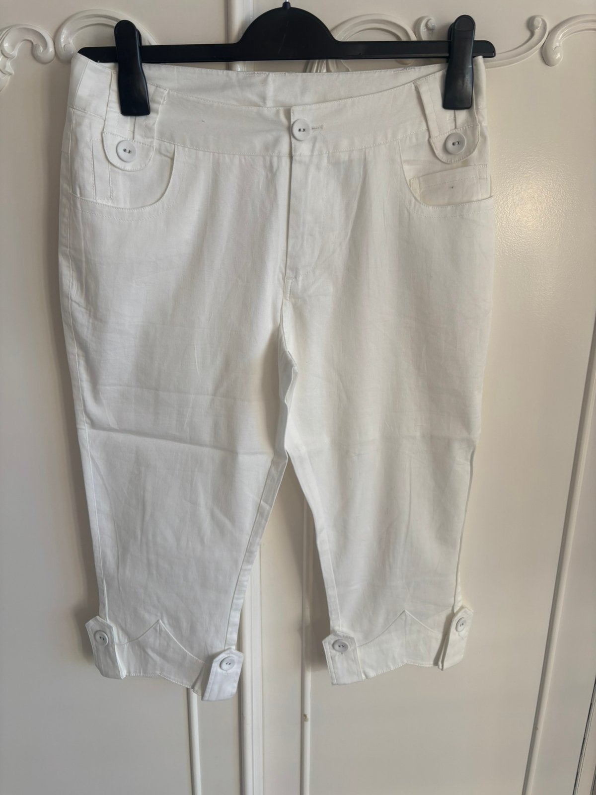 Nieuw witte capri broek Zizo maat 38, Maat 38/40 (M), Wit, Nieuw, Ophalen of Verzenden