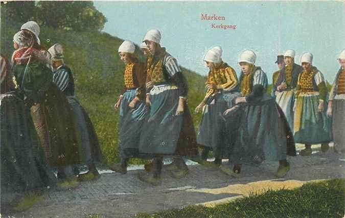 301-049-049 Marken Kerkgang, Verzenden, Voor 1920, Noord-Holland