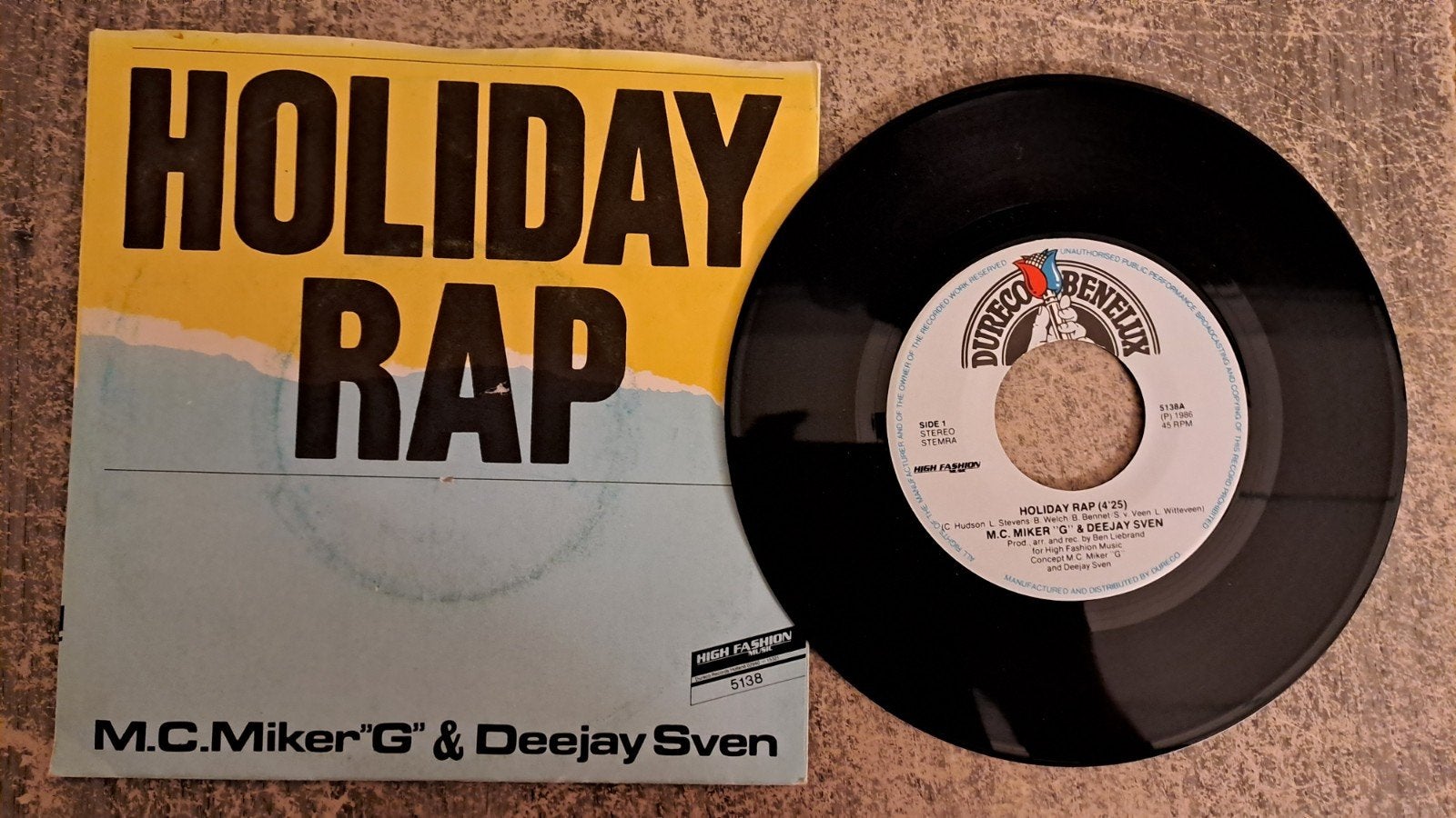 M.C. Miker G & Deejay sven  - holiday rap, Cd's en Dvd's, Gebruikt, 7 inch, Pop, Fotohoes