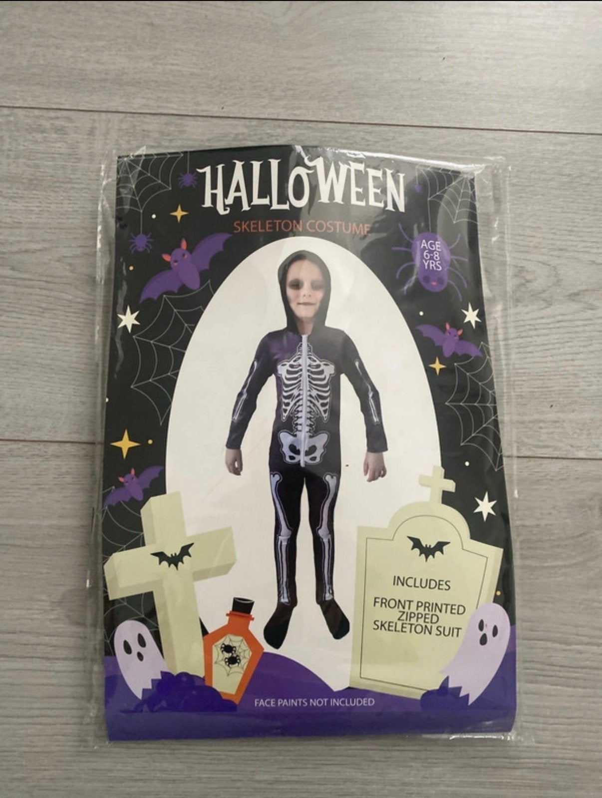 Halloween Skelet Kostuum Kinderen 6-8 Jaar, Kinderen en Baby's, Carnavalskleding en Verkleedspullen, Ophalen of Verzenden, Nieuw