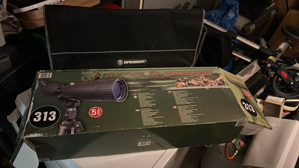 Bresser verrekijker telescoop 25-75x90, Ophalen of Verzenden, Zo goed als nieuw, 20x of meer