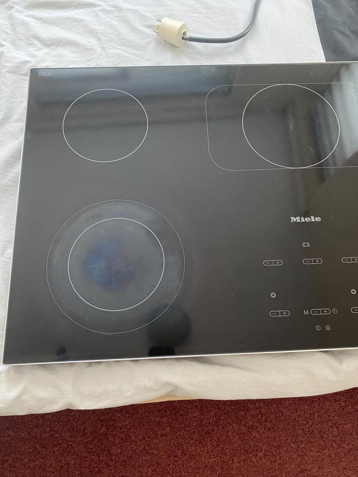 Miele Keramische Kookplaat (KM 5673 EDST/R01) – RVS Rand, Gebruikt, Keramisch, Inbouw, 4 kookzones