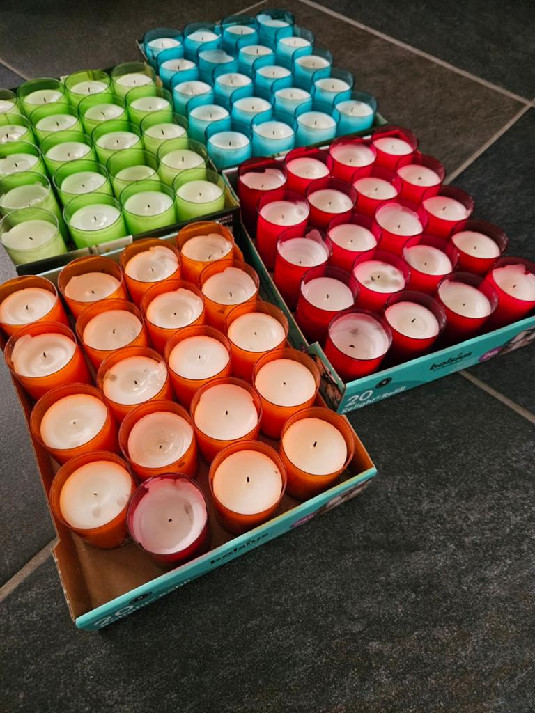 Bolsius relight refill 24uur kaarsen, Ophalen of Verzenden, Nieuw, Blauw, Overige materialen