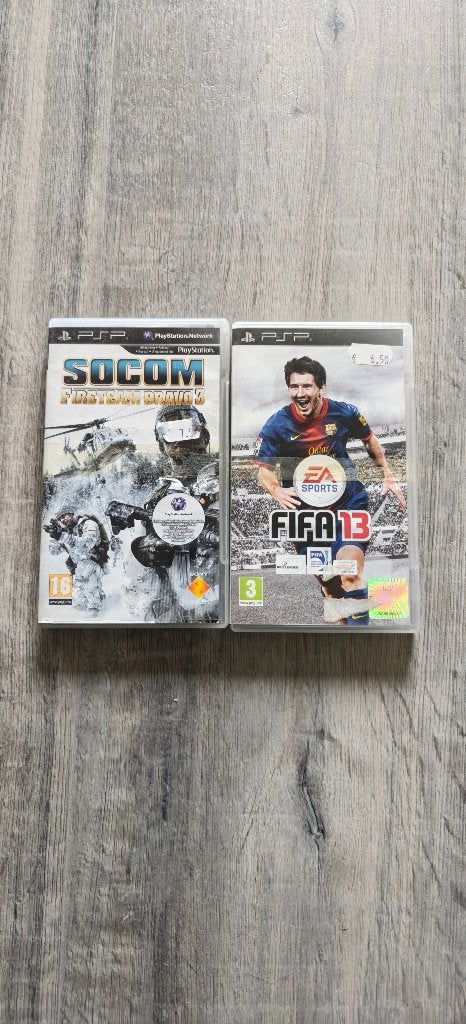 Twee originele PSP-games – SOCOM: Fireteam Bravo 3 & FIFA 13, Spelcomputers en Games, Online, 1 speler, Ophalen of Verzenden, Zo goed als nieuw