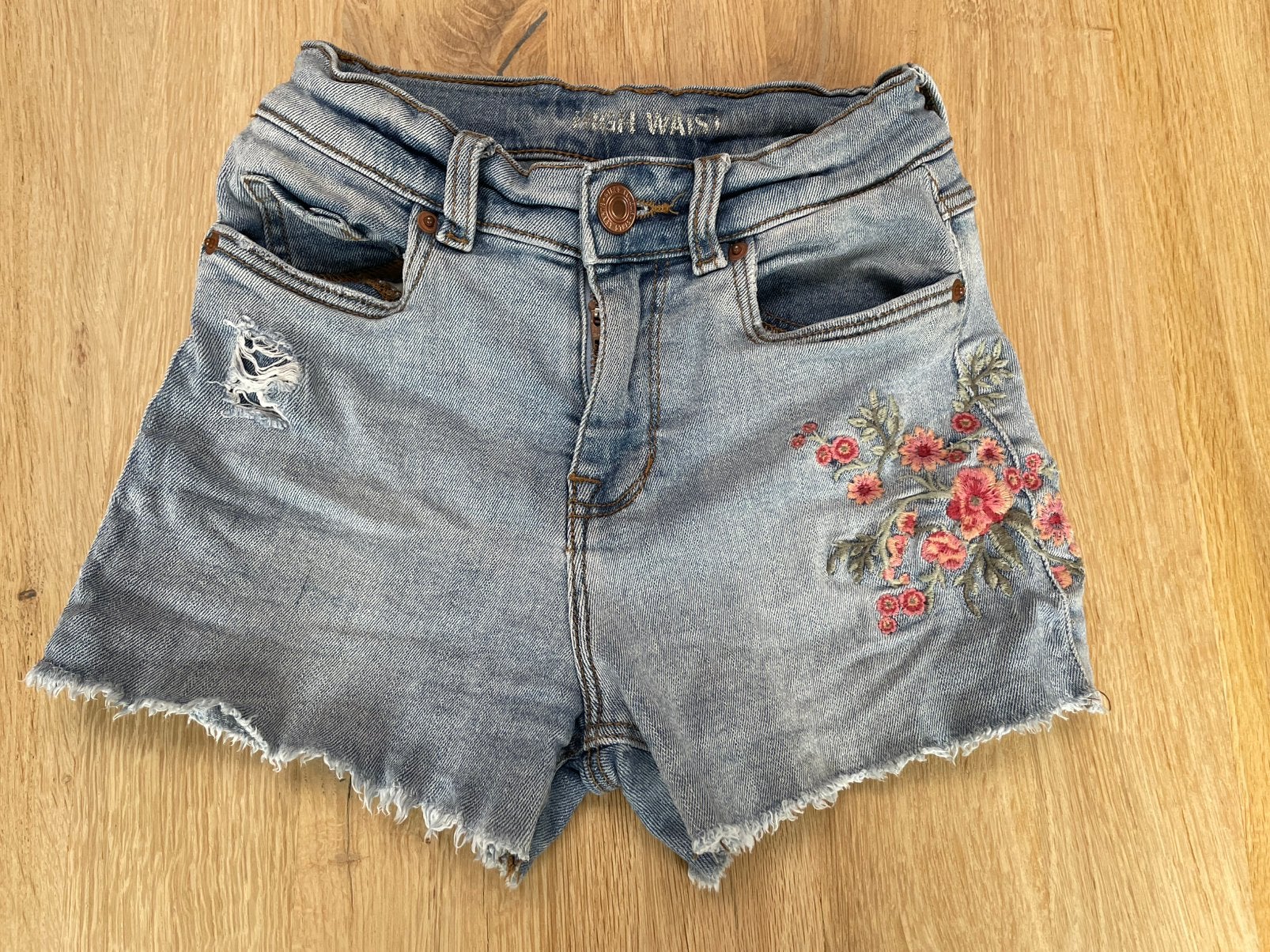 Meisjes spijker korte broek maat 140, Ophalen of Verzenden, Gebruikt, Meisje, Broek