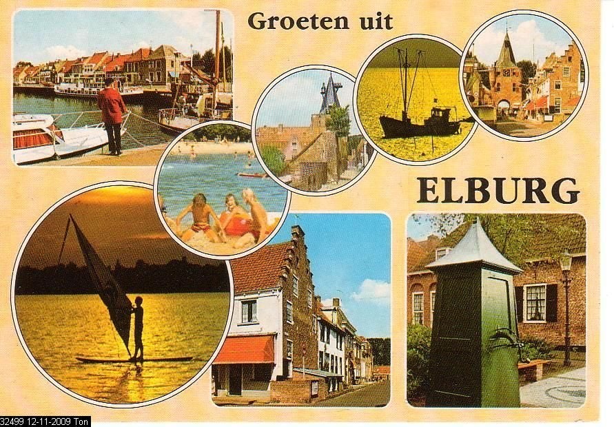 Ansichtkaart 	Elburg	8-luik, Verzenden, 1980 tot heden, Gelopen, Gelderland