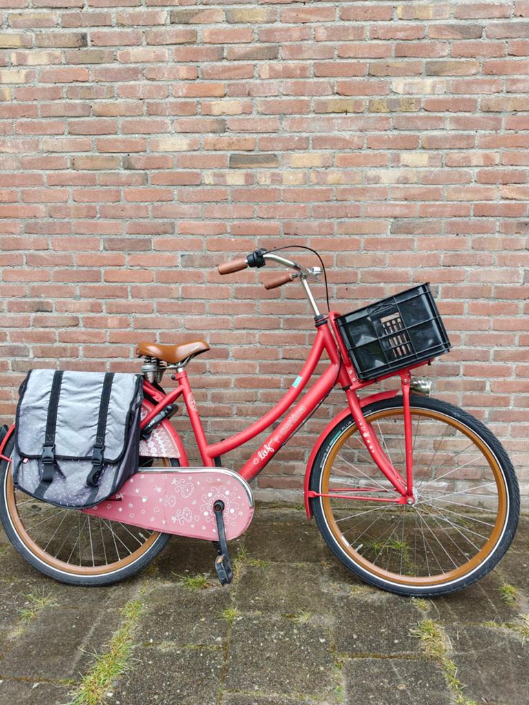 Leuke rode (jonge)dames Cortina Lief! transportfiets, Fietsen en Brommers, Overige merken, Terugtraprem, Gebruikt, Versnellingen