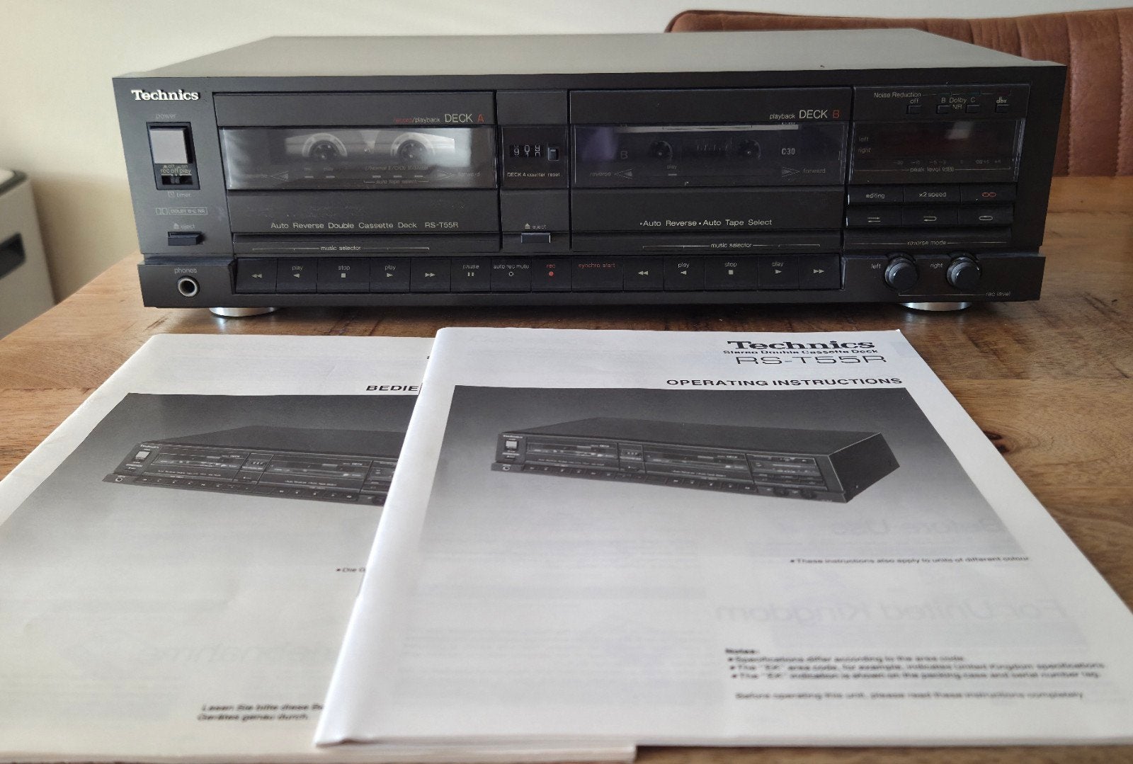 Technics RS-T55R Dubbel Cassettedeck Vintage HiFi, Ophalen of Verzenden, Gebruikt, Technics