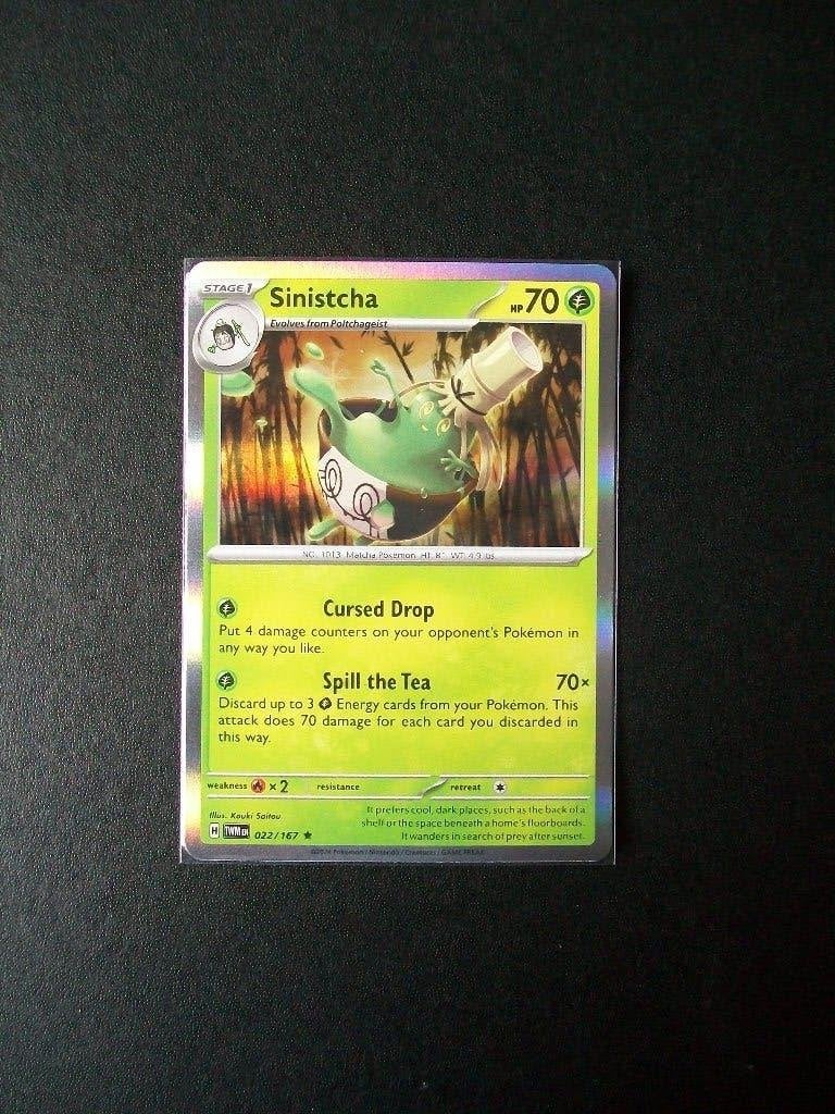 2752. Nieuwe Pokemon Kaart holo rare SINISTCHA HP 70 022/167, Verzenden, Nieuw, Losse kaart, Foil