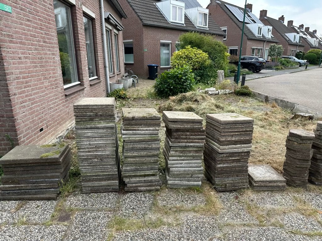 tuintegels, Tuin en Terras, Ophalen, Gebruikt, 5 tot 10 m², Beton