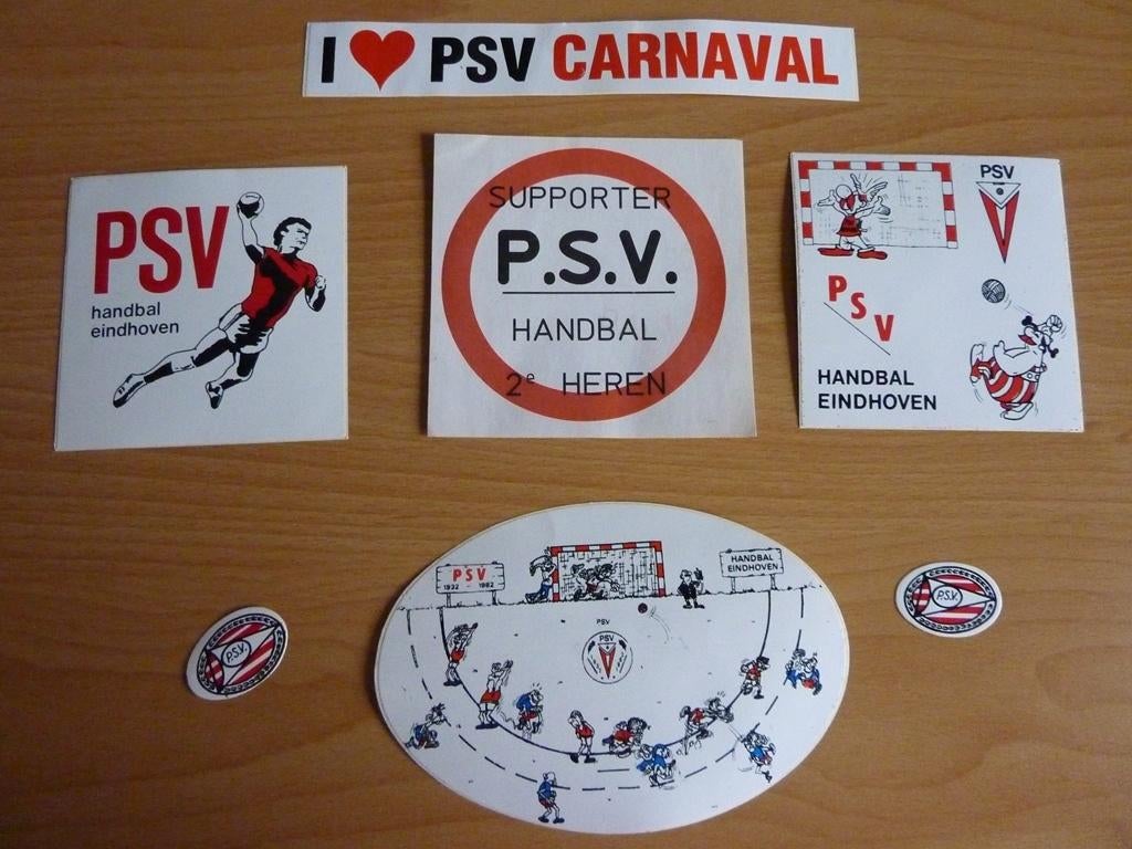 7 x Stickers PSV handbal Eindhoven - jaren '80, Verzamelen, Stickers, Verzenden, Nieuw
