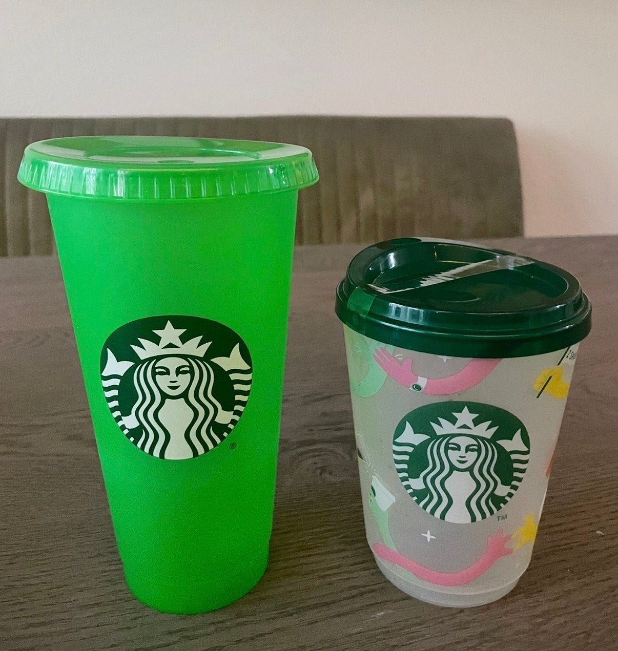 Starbucks herbruikbare bekers - groen en transparant, Overige typen, Kunststof, Nieuw, Ophalen of Verzenden