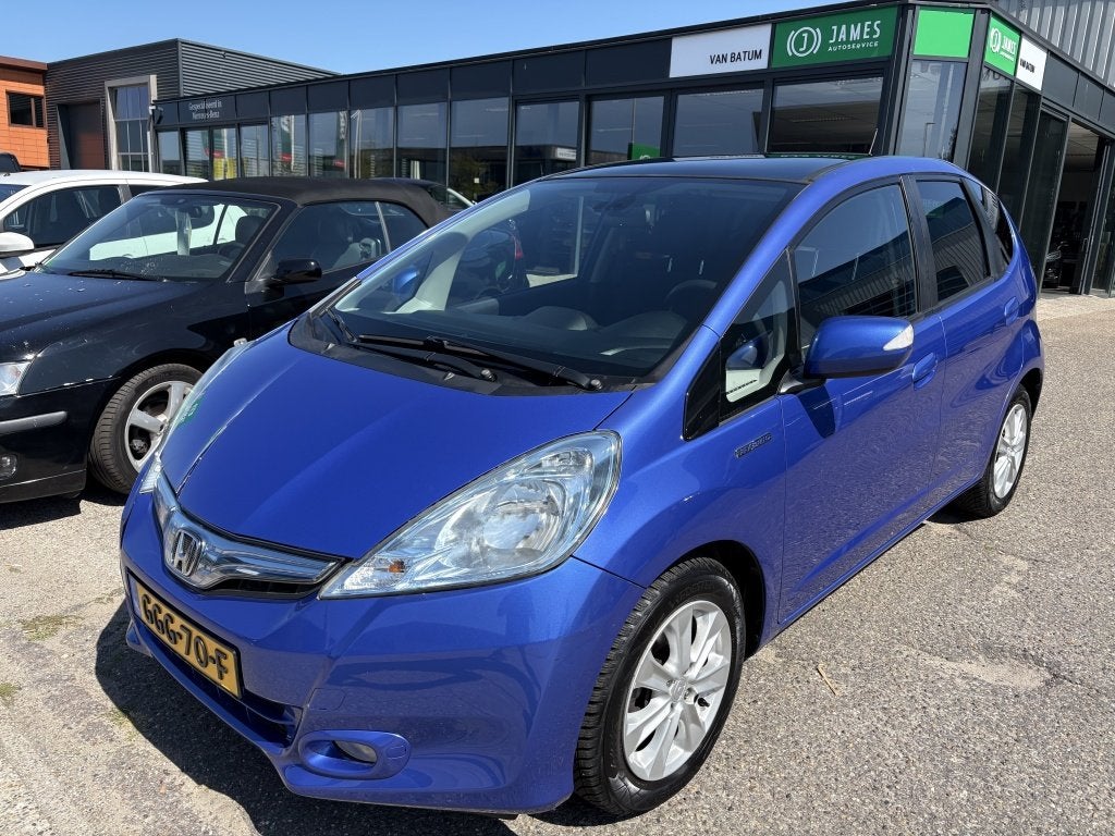 Honda Jazz 1.4 Hybrid Elegance | Automaat | Panodak, Auto's, Honda, Stof, Gebruikt, 4 cilinders, Blauw