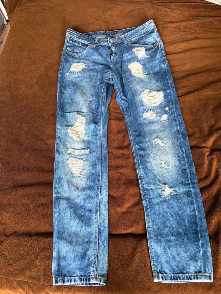 Clockhouse Boyfriend Fit Jeans - Maat 38, Ophalen of Verzenden, Gedragen, Blauw, W30 - W32 (confectie 38/40)