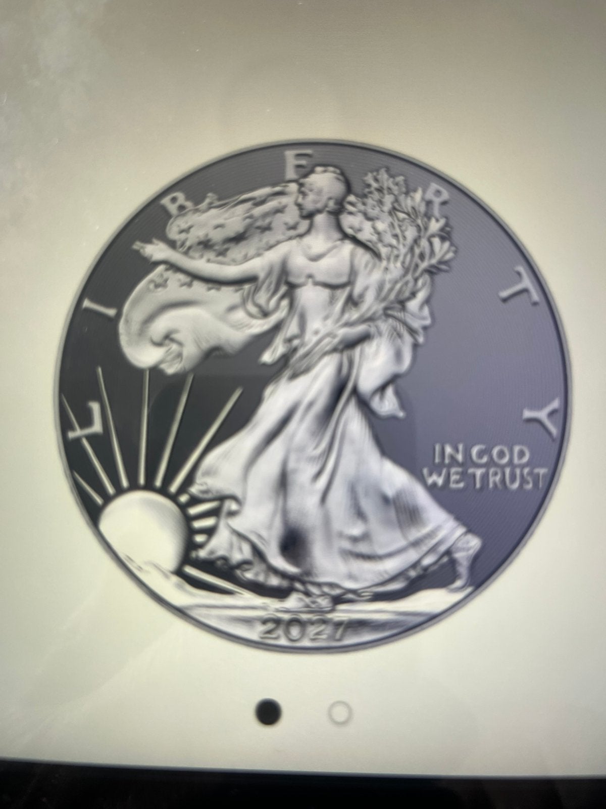USA 🇺🇸Titanium Medal American Eagle 🦅2027., Ophalen of Verzenden, Zilver