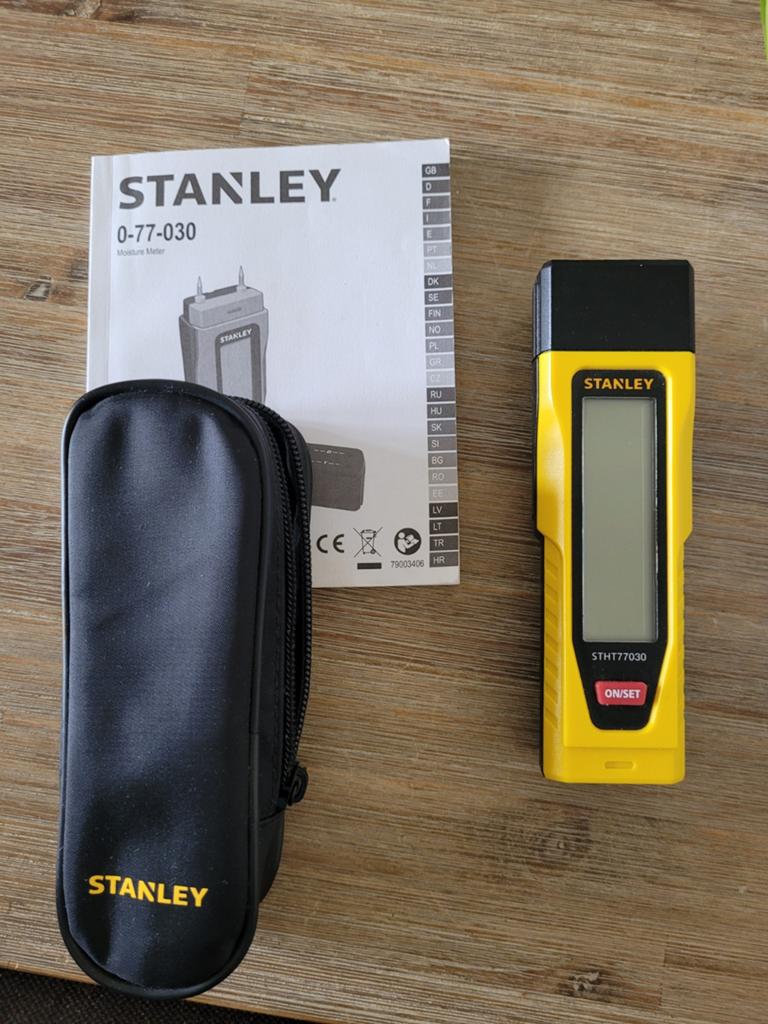 Stanley Vochtmeter STHT77030 met etui en handleiding, Doe-het-zelf en Verbouw, Meetapparatuur, Ophalen of Verzenden, Zo goed als nieuw