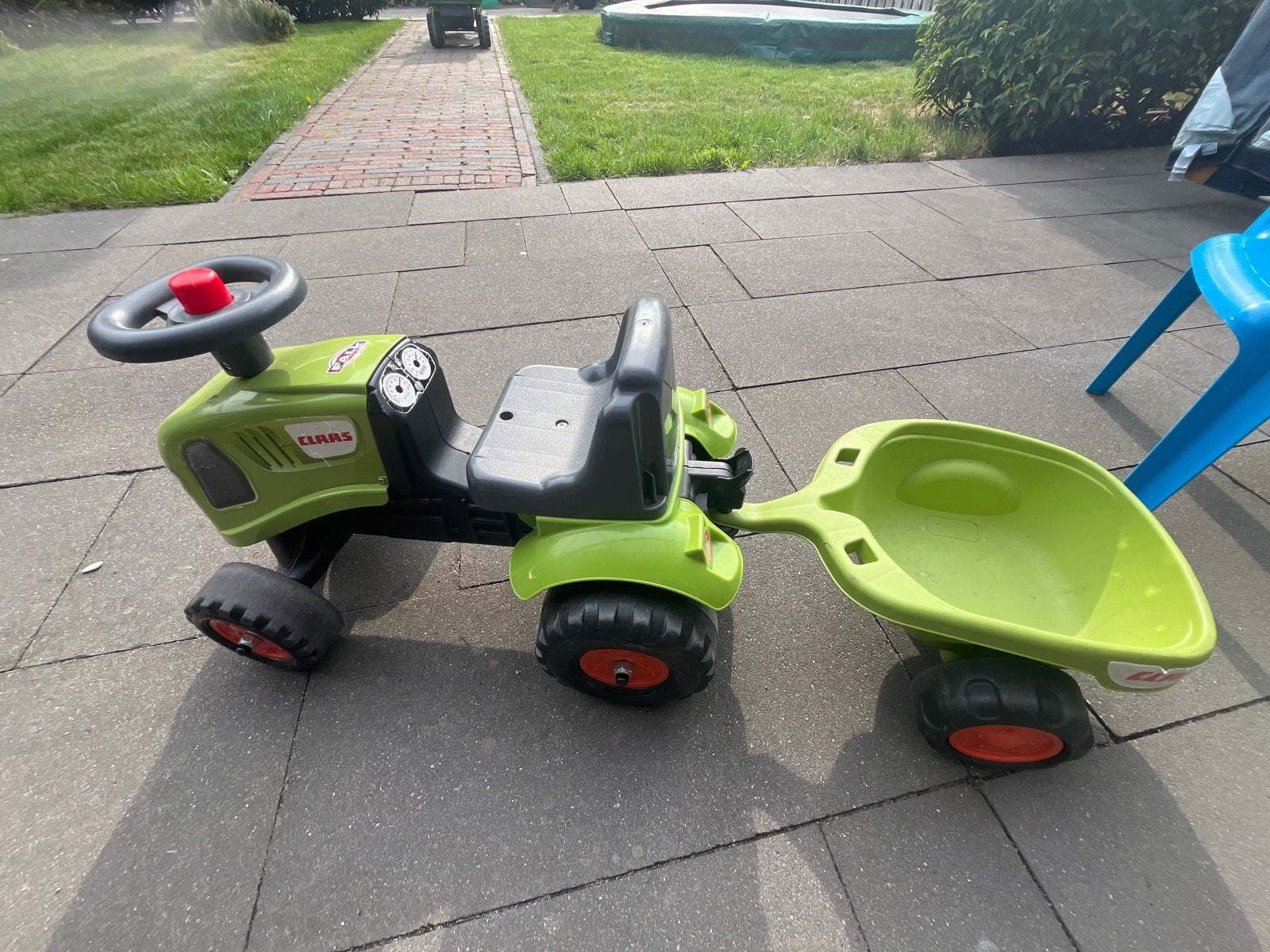 Claas loop- en trapauto met aanhanger, Ophalen of Verzenden, Gebruikt, Trapvoertuig