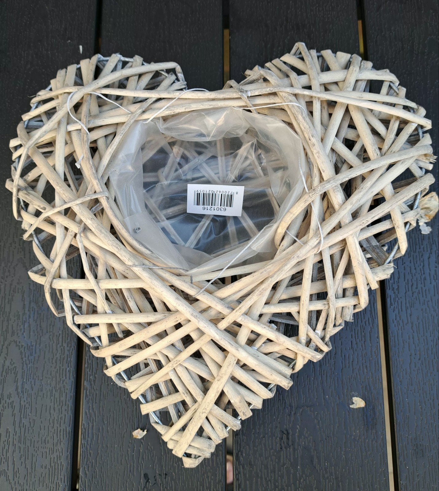 Decoratief rieten hart - Nieuw, Beige, Nieuw, Ophalen of Verzenden, Landelijk
