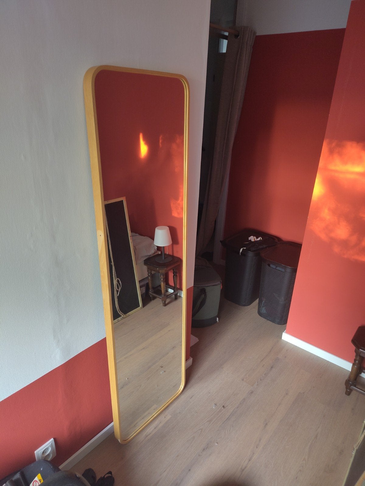 Staande spiegel Ikea, Huis en Inrichting, Woonaccessoires | Spiegels, Ophalen, Minder dan 50 cm, Zo goed als nieuw, 150 tot 200 cm