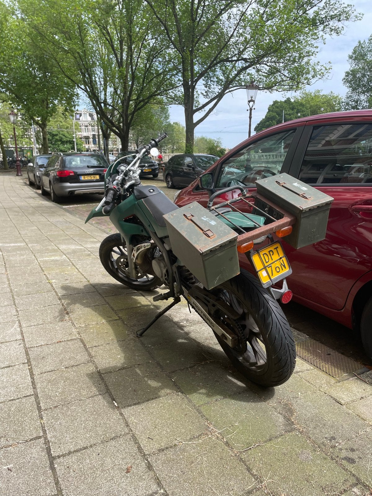 Derbi senda sm xtreme met unieke opbergkisten, Ophalen, Gebruikt, Maximaal 45 km/u