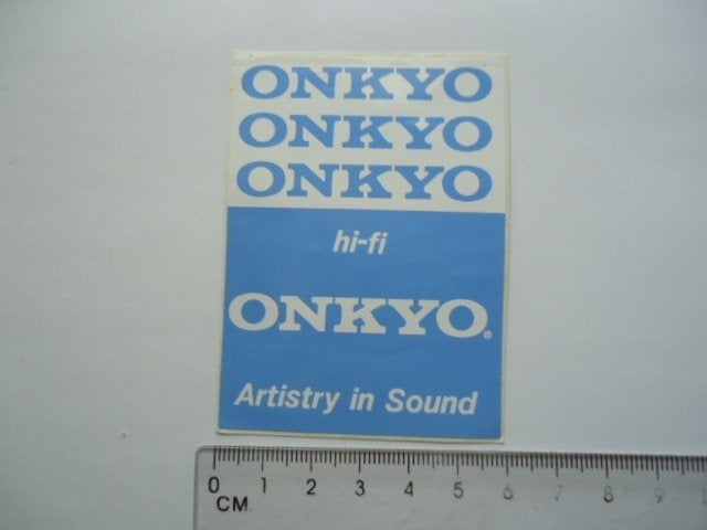sticker oud ONKYO Sound art stereotoren retro cd cassette, Verzenden, Zo goed als nieuw, Bedrijf of Vereniging
