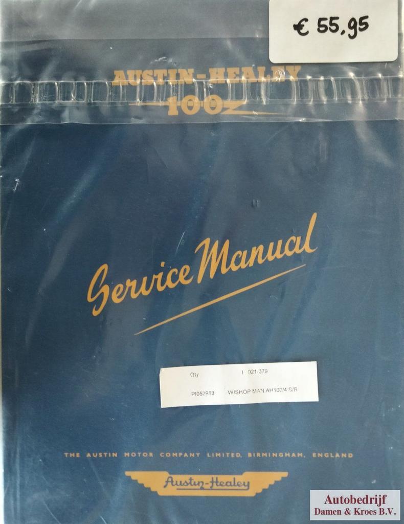 Service Manual Austin Healey 100, Auto diversen, Ophalen of Verzenden