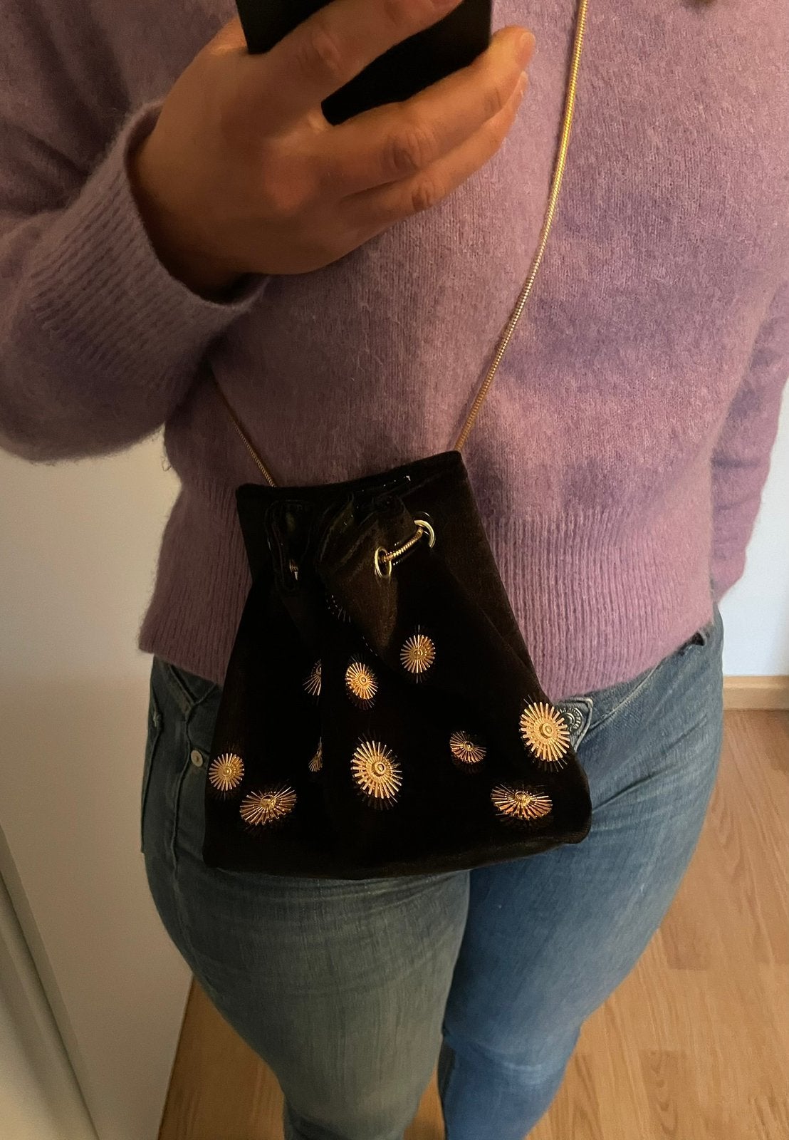 Fluwele tas, Ophalen of Verzenden, Nieuw, Zwart, Overige merken