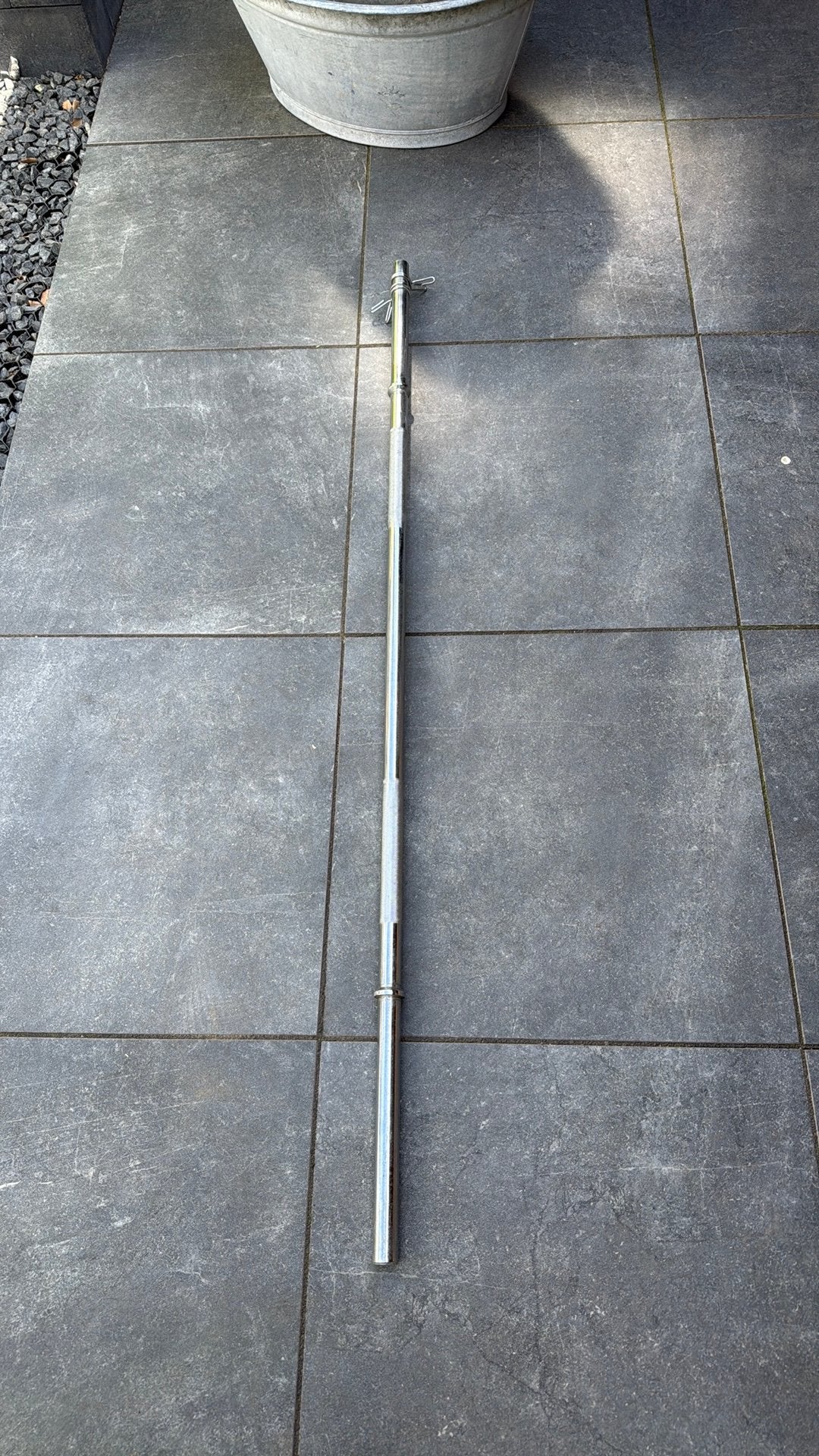 Halterstang Weight bar stang voor gewichten bankdrukken, Ophalen, Gebruikt, Benen, Halterstangen
