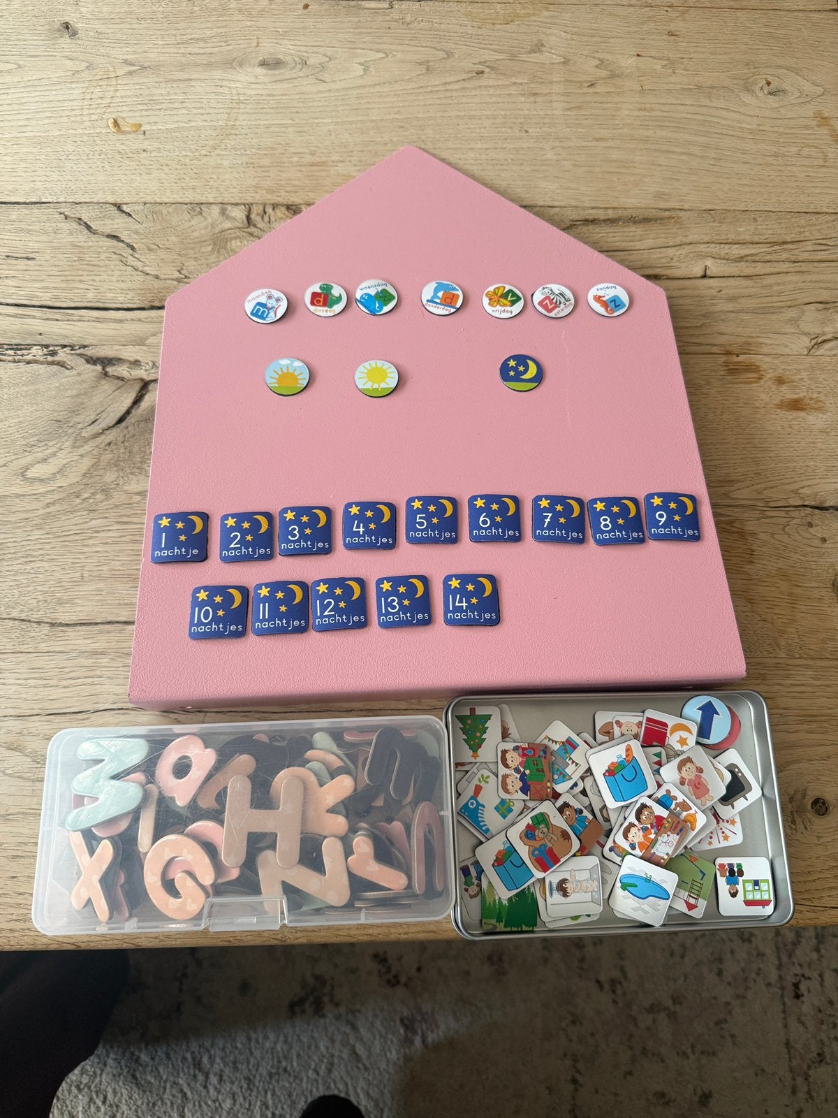 Magnetisch planbord incl diverse magneten, Ophalen of Verzenden, Zo goed als nieuw