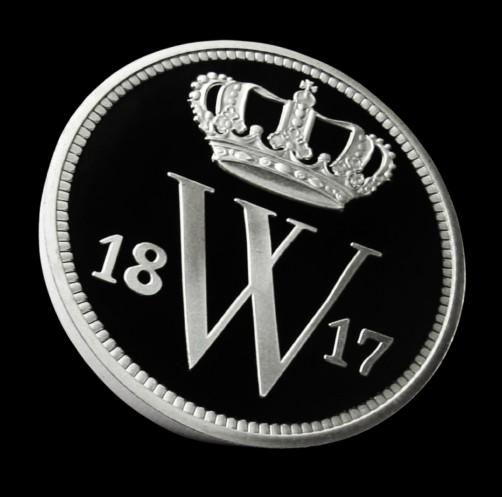 *1817 - NL - 1 Cent Koning Willem 1 - Silver Plated * PROOF*, Verzenden, Zilver, Nederland