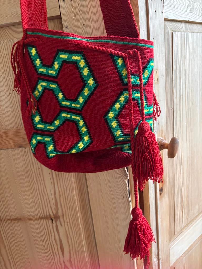 Traditionele Handgemaakte Wayuu Mochila Tas, Ophalen of Verzenden, Nieuw, Schoudertasje