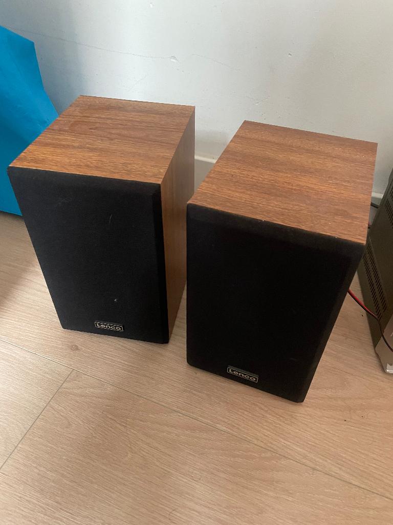 Vintage LIFE en Lenco Luidsprekers, Audio, Tv en Foto, Luidsprekers, Gebruikt, Minder dan 60 watt, Front, Rear of Stereo speakers