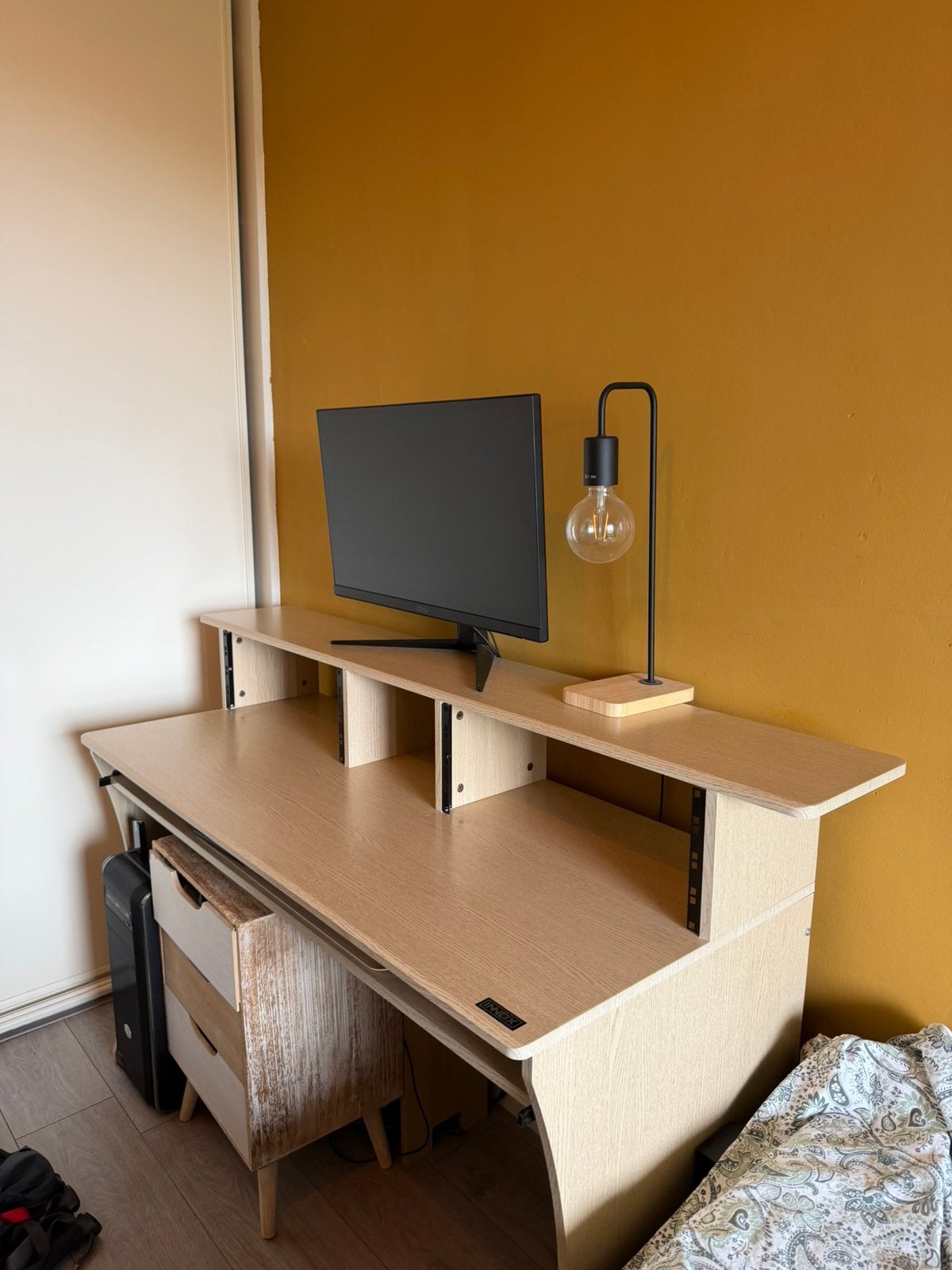 GRATIS Innox workstation/bureau, Ophalen, Zo goed als nieuw, Hout