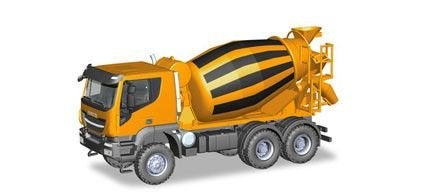 Iveco Trakker 6x6 Betonmolen LKW Herpa, Nieuw, Ophalen of Verzenden, Bus of Vrachtwagen, Herpa