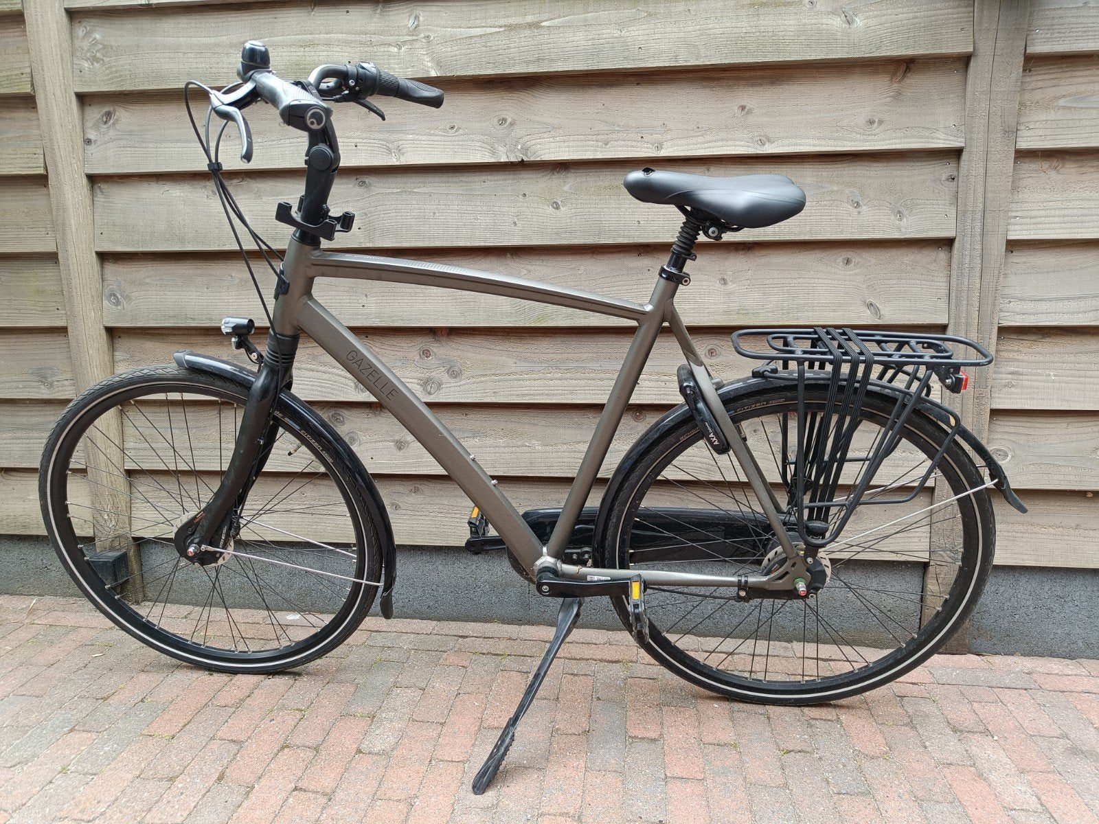 Gazelle Chamonix C8 herenfiets - 61cm - Iced Coffee Brown, Fietsen en Brommers, Fietsen | Heren | Herenfietsen, Ophalen, Gebruikt