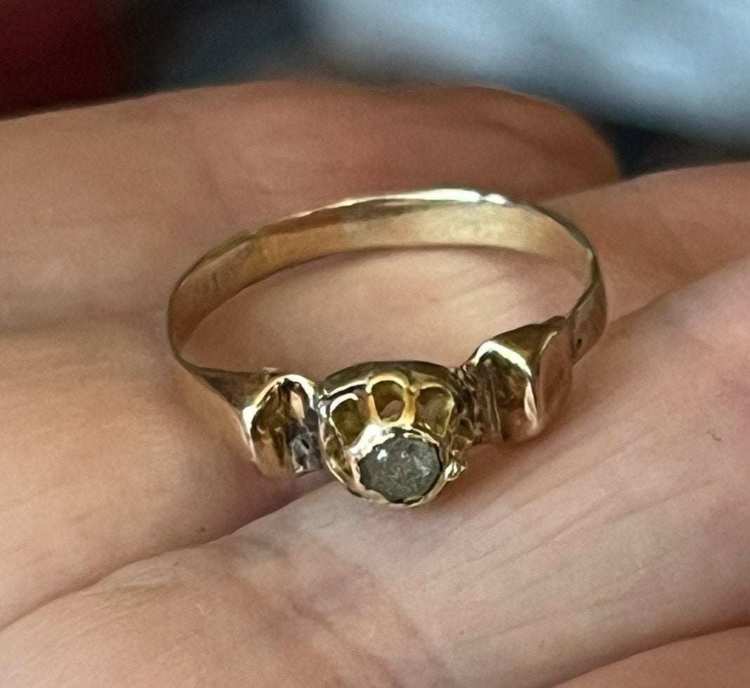 Antieke Gouden Ring, Ophalen of Verzenden, Goud, Ring