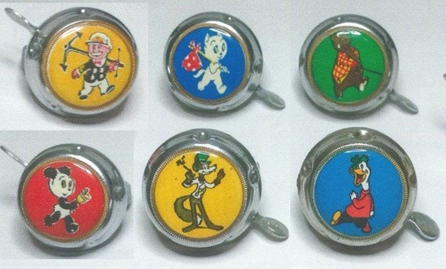 zoek oud Toonder Tom Poes Bommel Panda Trelock fietsbel 1960, Ophalen of Verzenden, Gebruikt