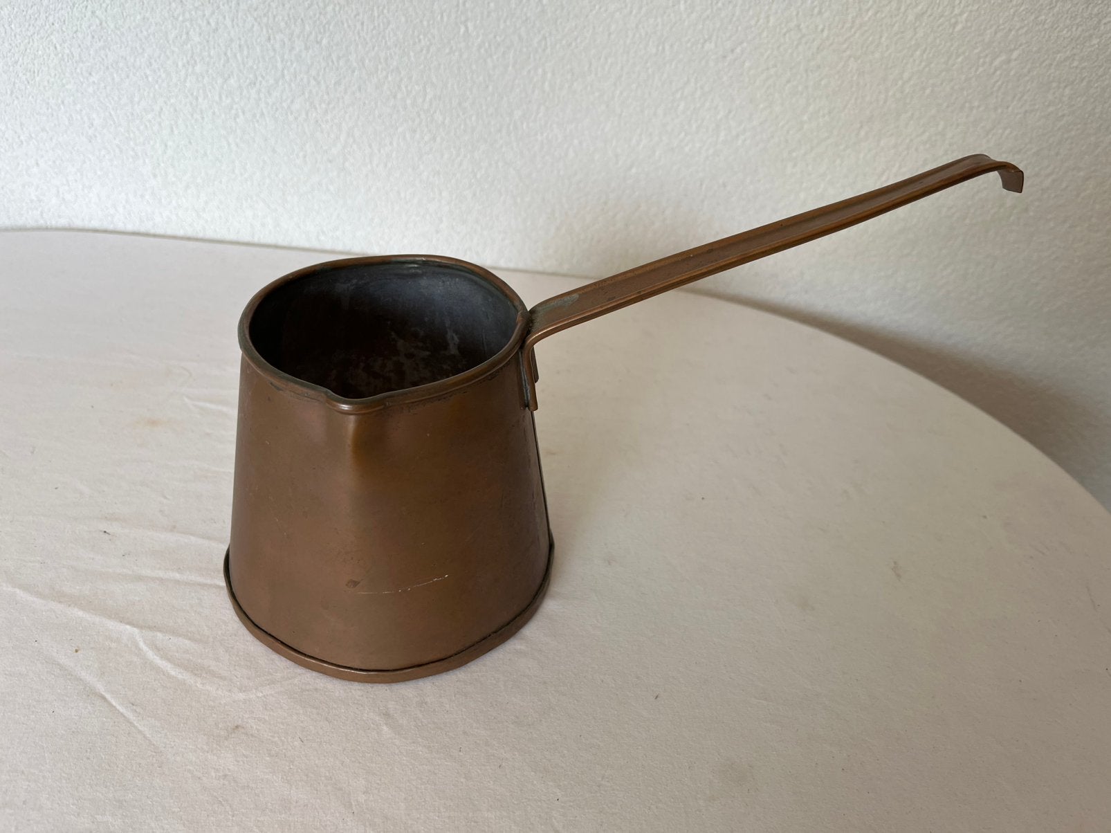Antieke Koperen Smorre Koffiepot Cezve Platteland Vintage, Ophalen of Verzenden, Koper