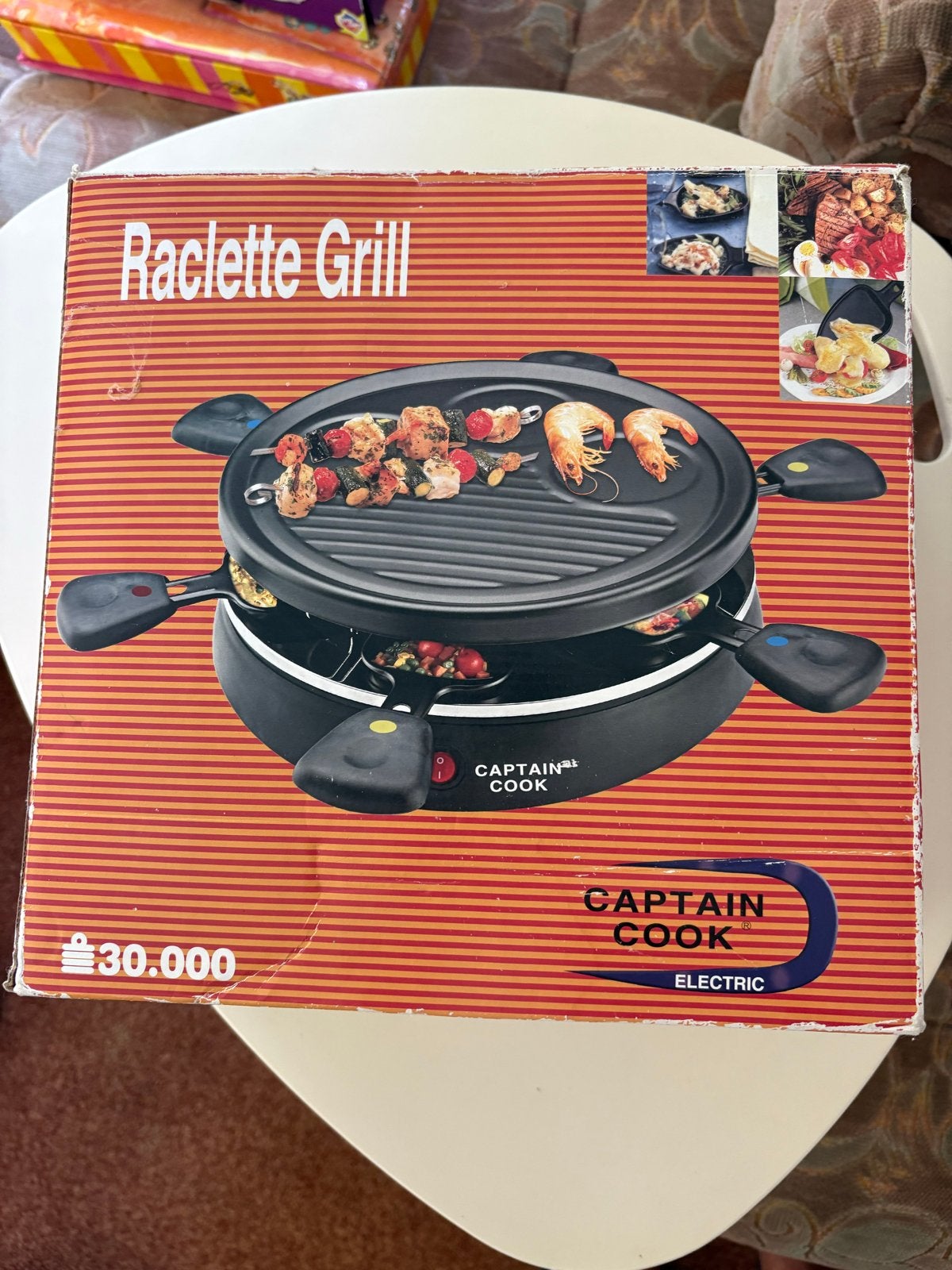 Captain Cook Raclette Grill - Slechts 1x gebruikt, Witgoed en Apparatuur, Ophalen, Zo goed als nieuw, Tafelgrill