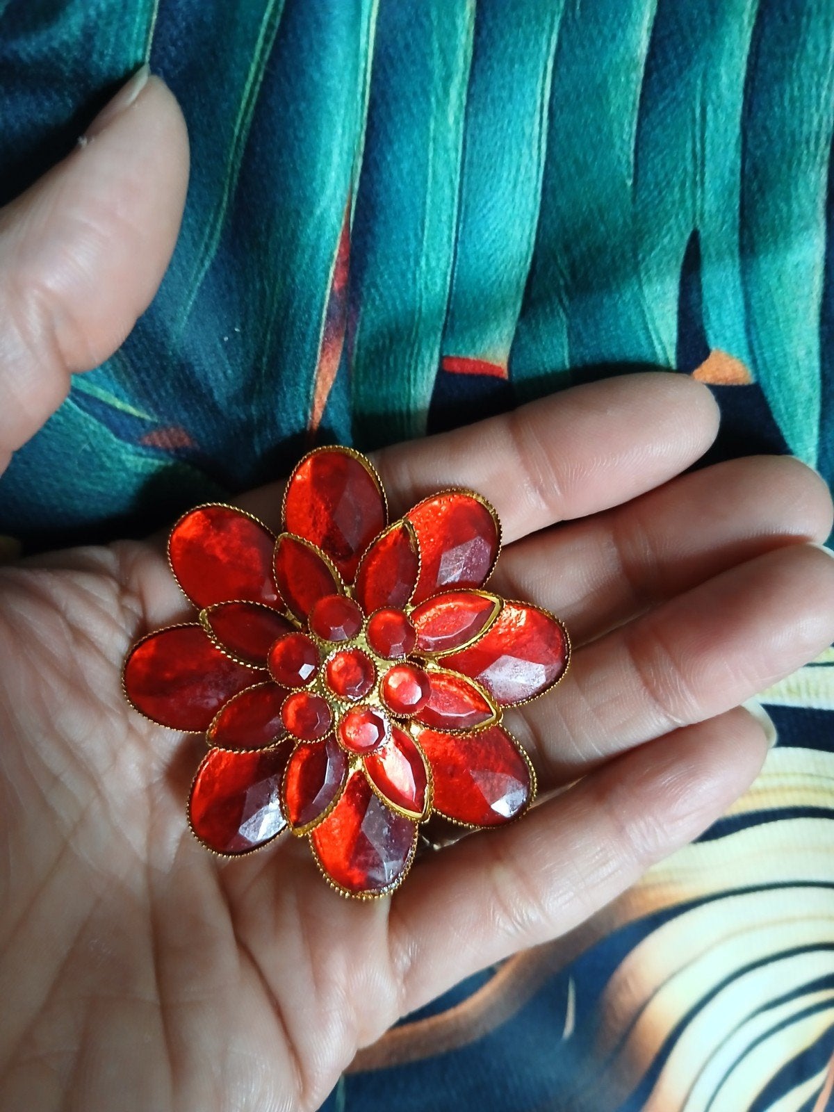 Vintage broche, Ophalen of Verzenden, Zo goed als nieuw, Overige materialen