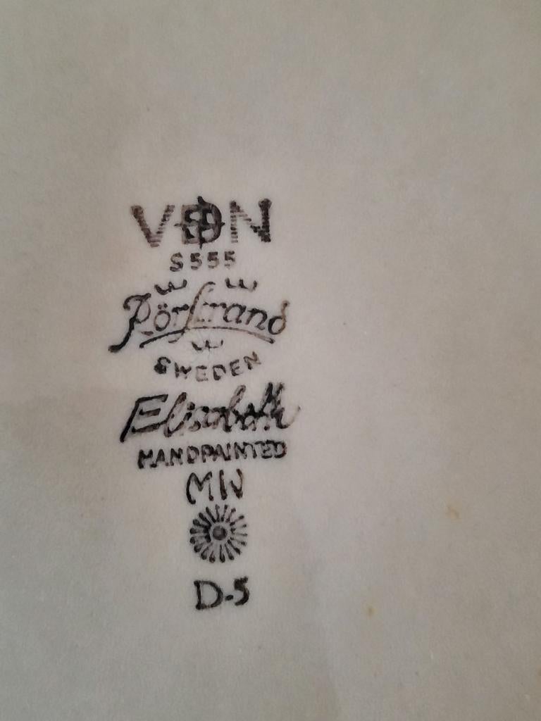 Zweeds Porfrand bord Elisabeth, Ophalen of Verzenden