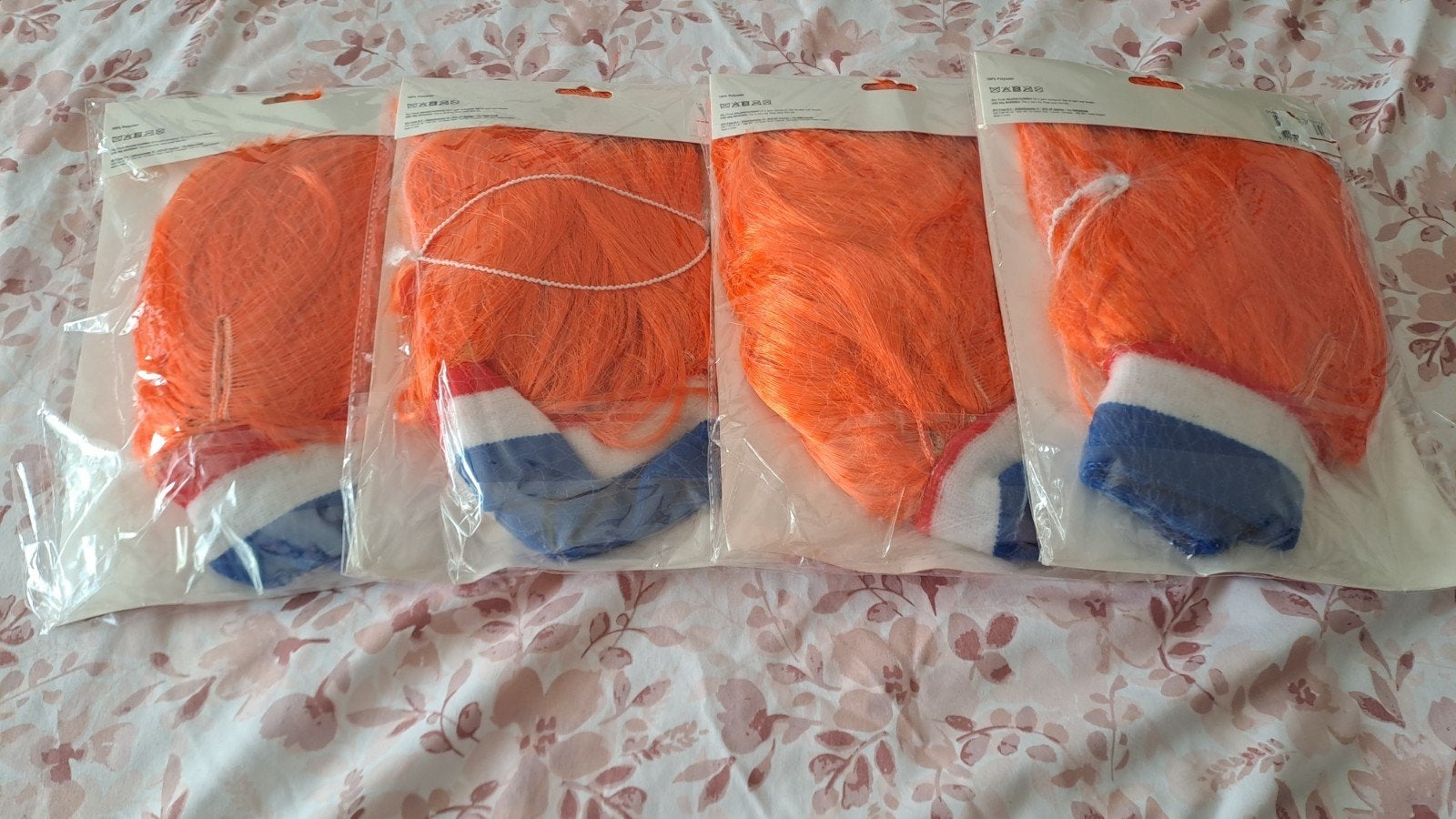 Oranje Stekel Pruik - Perfect voor Koningsdag of Carnaval!, Hobby en Vrije tijd, Nieuw, Ophalen of Verzenden, N.v.t, Carnaval
