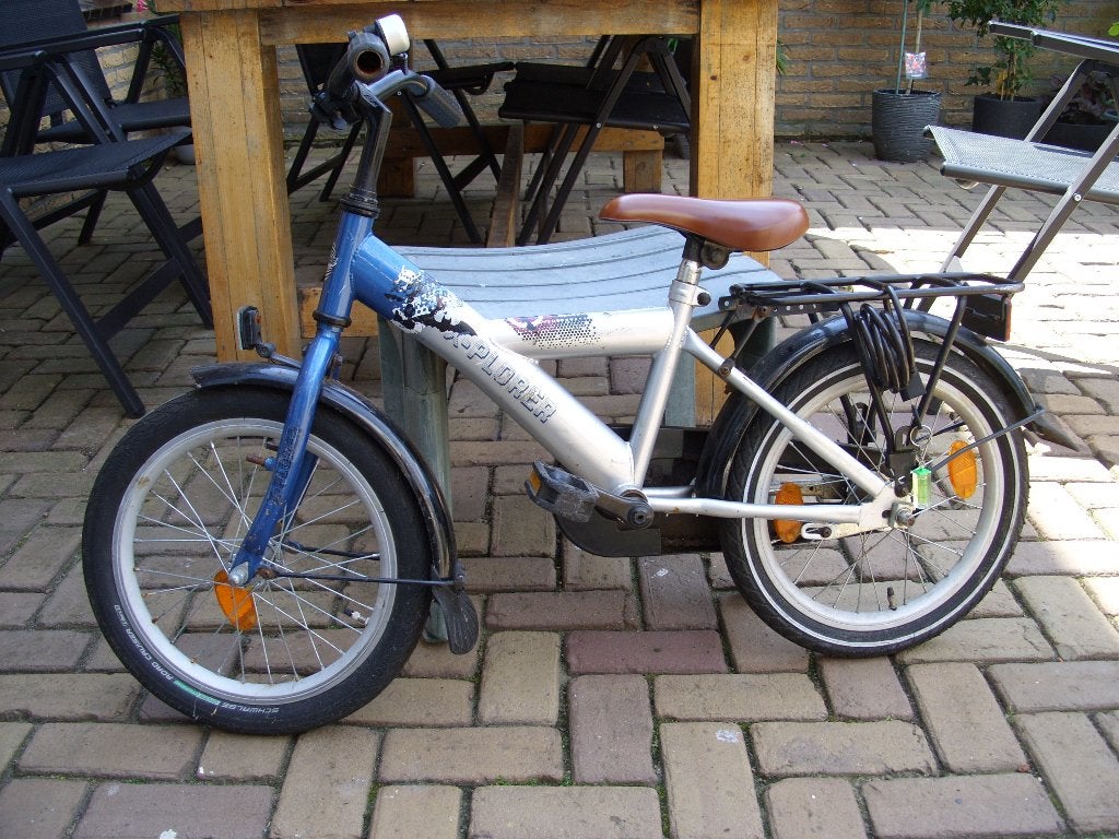 Beginners Kinderfietsje, Ophalen, Terugtraprem, Gebruikt, Loekie