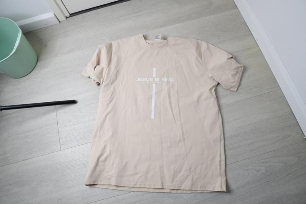 Jesus is King Temu Shirt - Nieuw - Maat XL, Beige, Ophalen, Temu, Maat 56/58 (XL)