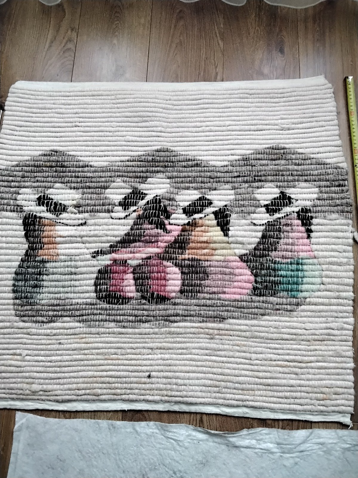 Wandkleed uit Peru  - Handgemaakt, 50 tot 100 cm, Vierkant, Zo goed als nieuw, Crème