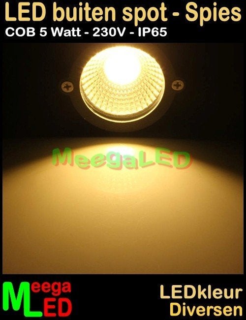 LED spot grondspot LEDspot spies spike pin 5W 230V Warmwit, Huis en Inrichting, Lampen | Spots, Overige materialen, Inclusief lichtbron