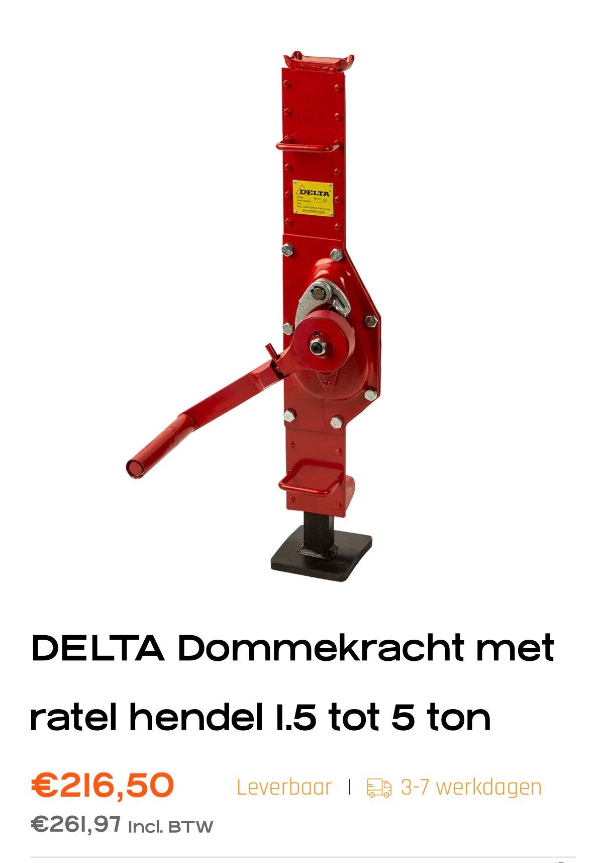Dommekracht, Ophalen, Zo goed als nieuw, Hydraulisch, Garagekrik