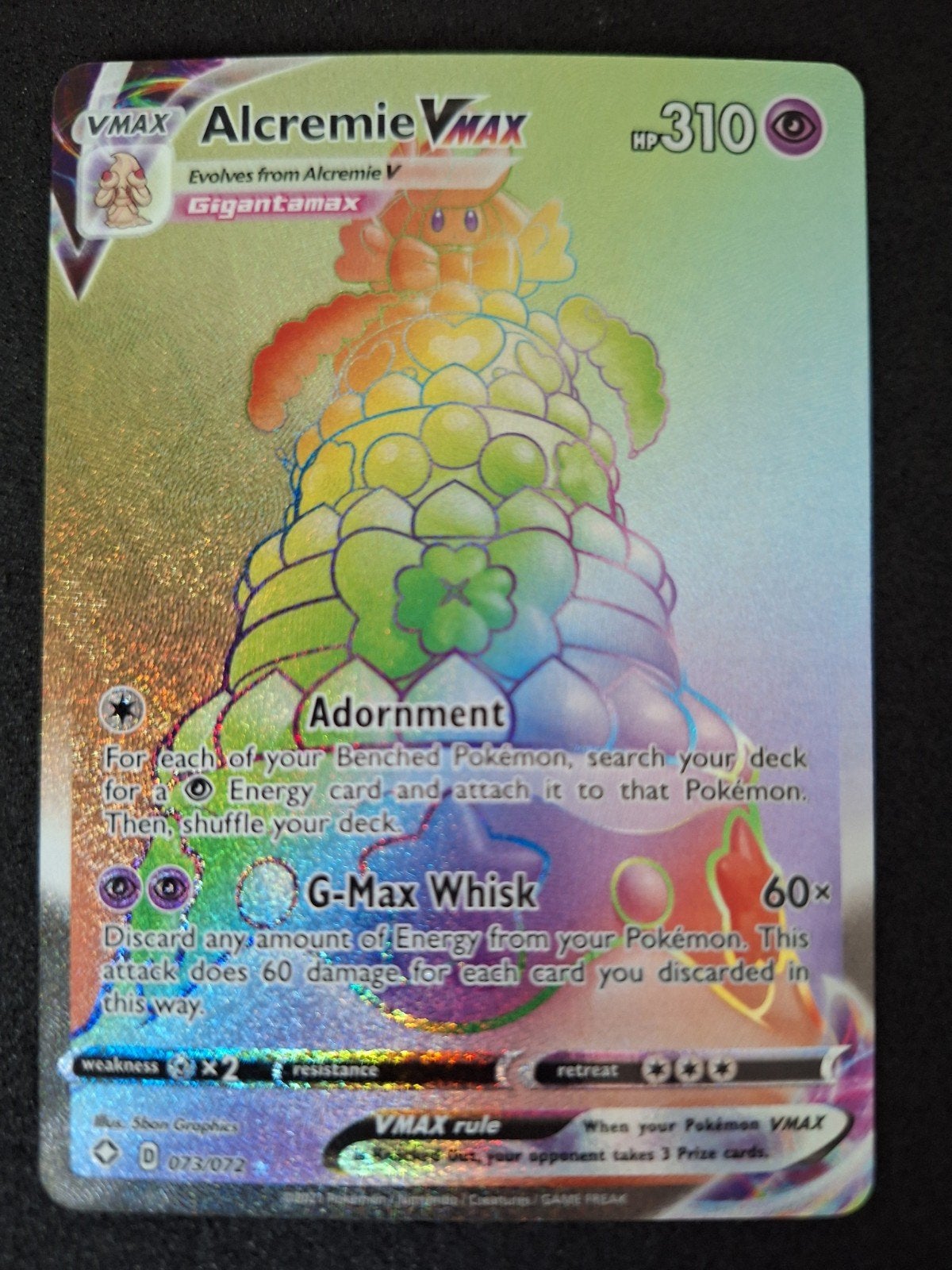 Alcremie Vmax, Hobby en Vrije tijd, Verzamelkaartspellen | Pokémon, Ophalen of Verzenden, Zo goed als nieuw