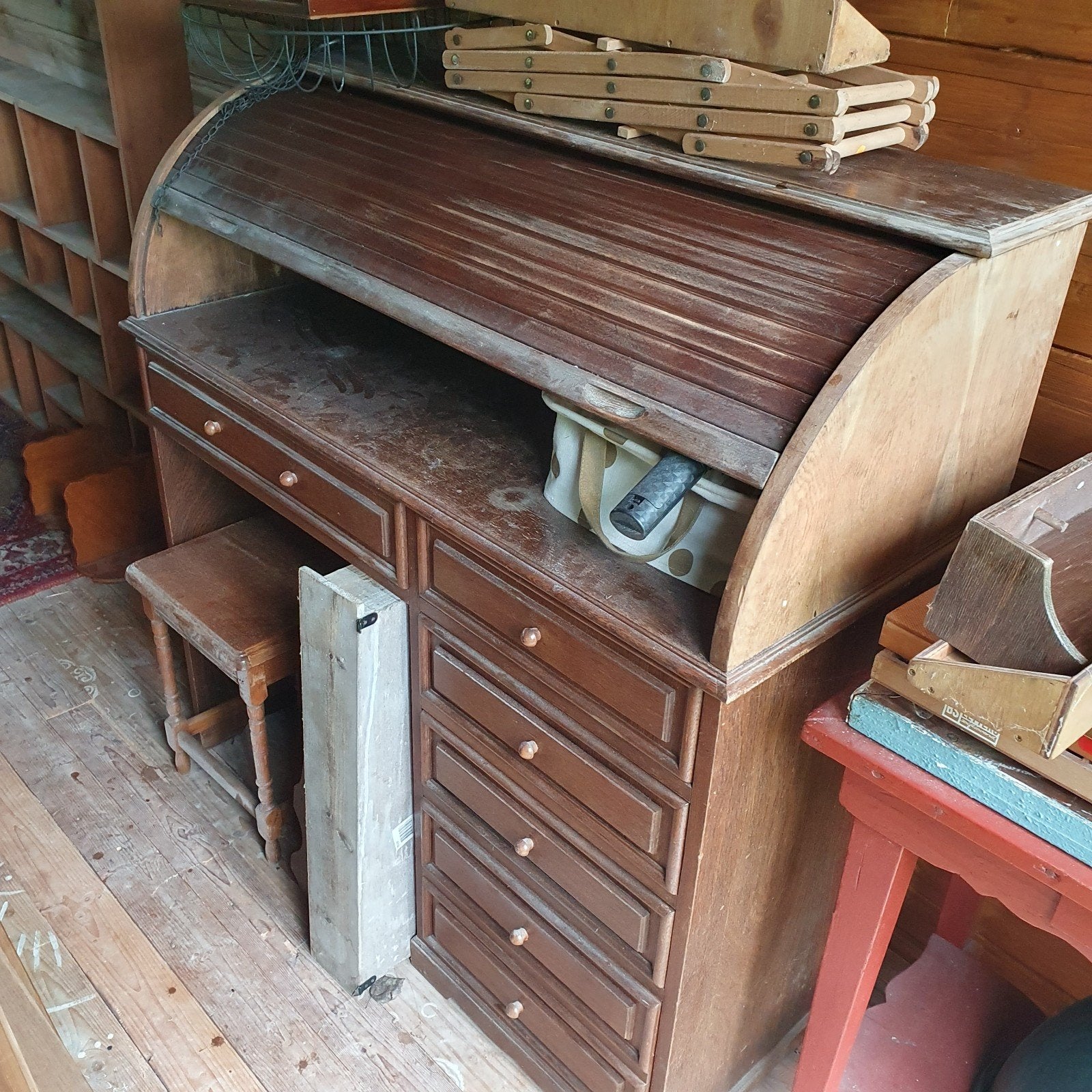 Klep bureau, Ophalen, Gebruikt